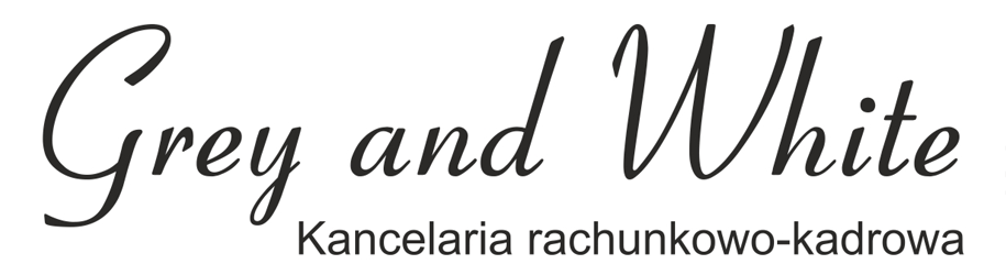 Grey and White - Kancelaria rachunkowo-kadrowa Logo